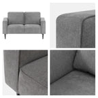 ANTHONY – Sofá de design moderno em poliéster cinzento (1 a 3 lugares)