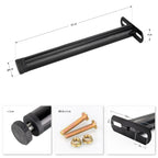 Pé Metálico de Apoio em T (Preto), 35 cm, Regulável, para Móveis, Estrados e Camas