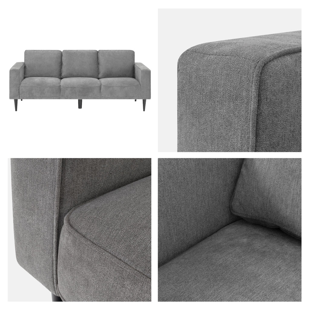 ANTHONY – Sofá de design moderno em poliéster cinzento (1 a 3 lugares)