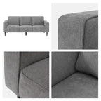 ANTHONY – Sofá de design moderno em poliéster cinzento (1 a 3 lugares)