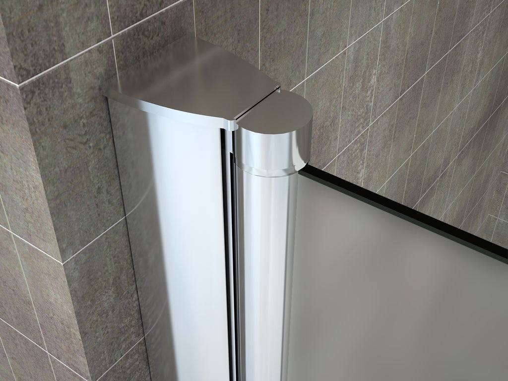 ANITA - Divisória para banheira em vidro fosco temperado de 6 mm