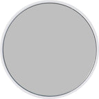 Espelho de Maquilhagem com Aumento 5X e 10X, Espelho Portátil Redondo 9x9 cm, sem Luz, com 2 Ventosas, Branco