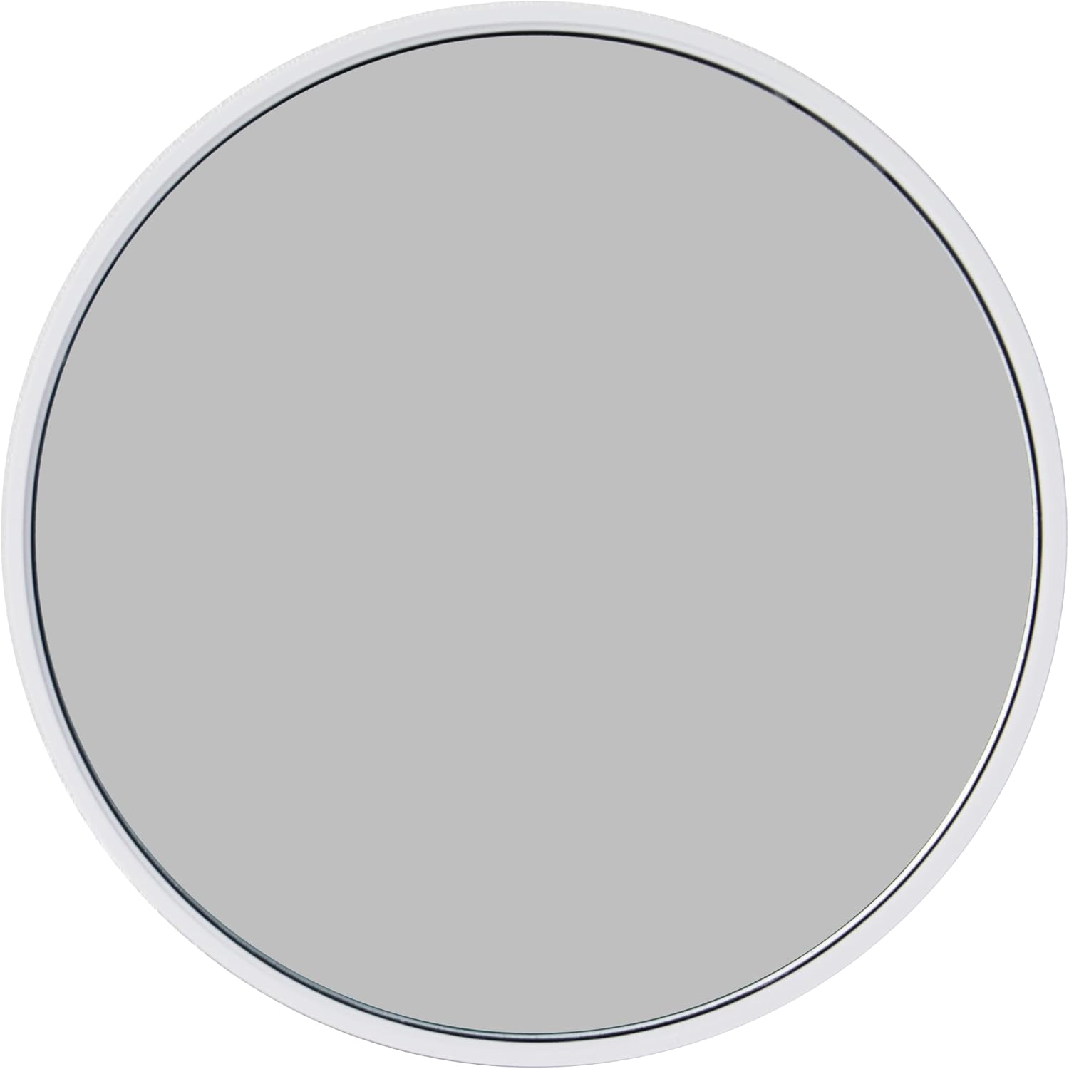 Espelho de Maquilhagem com Aumento 5X e 10X, Espelho Portátil Redondo 9x9 cm, sem Luz, com 2 Ventosas, Branco