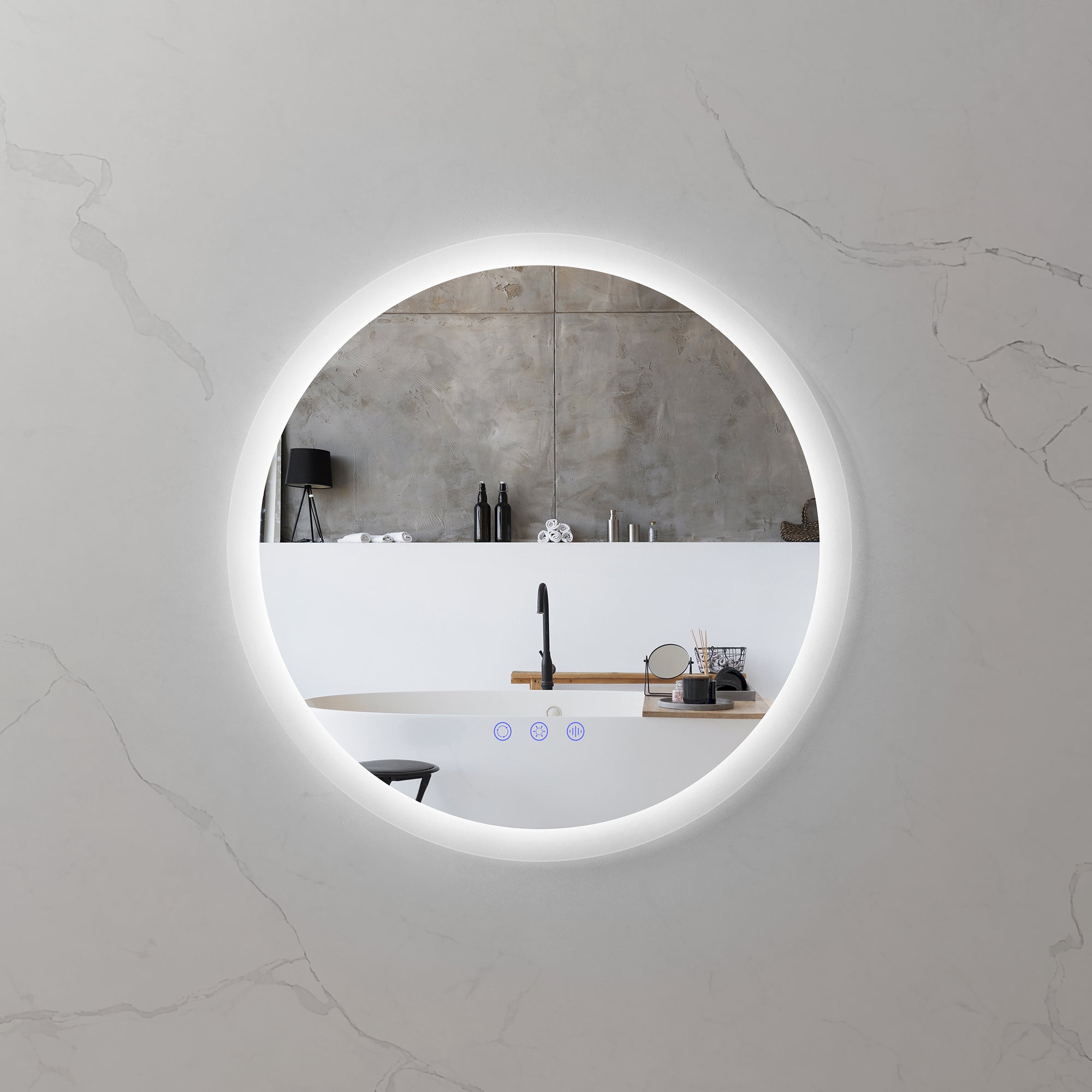 RADIUS - Espelho de Casa de Banho Redondo com Iluminação LED