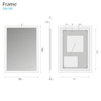 FRAME - Espelho de Casa de Banho Retangular com Iluminação LED