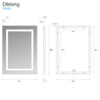 OBLONG - Espelho de Casa de Banho Retangular com Iluminação LED