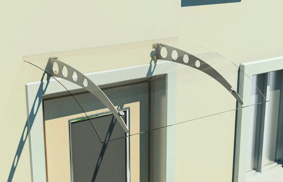 Alpendre para Porta em PVC | Suportes em Inox ou Plástico