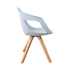 CADEIRA A - Cadeira de refeição branca, conjunto de 2