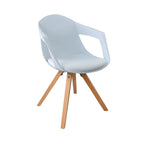 CADEIRA A - Cadeira de refeição branca, conjunto de 2