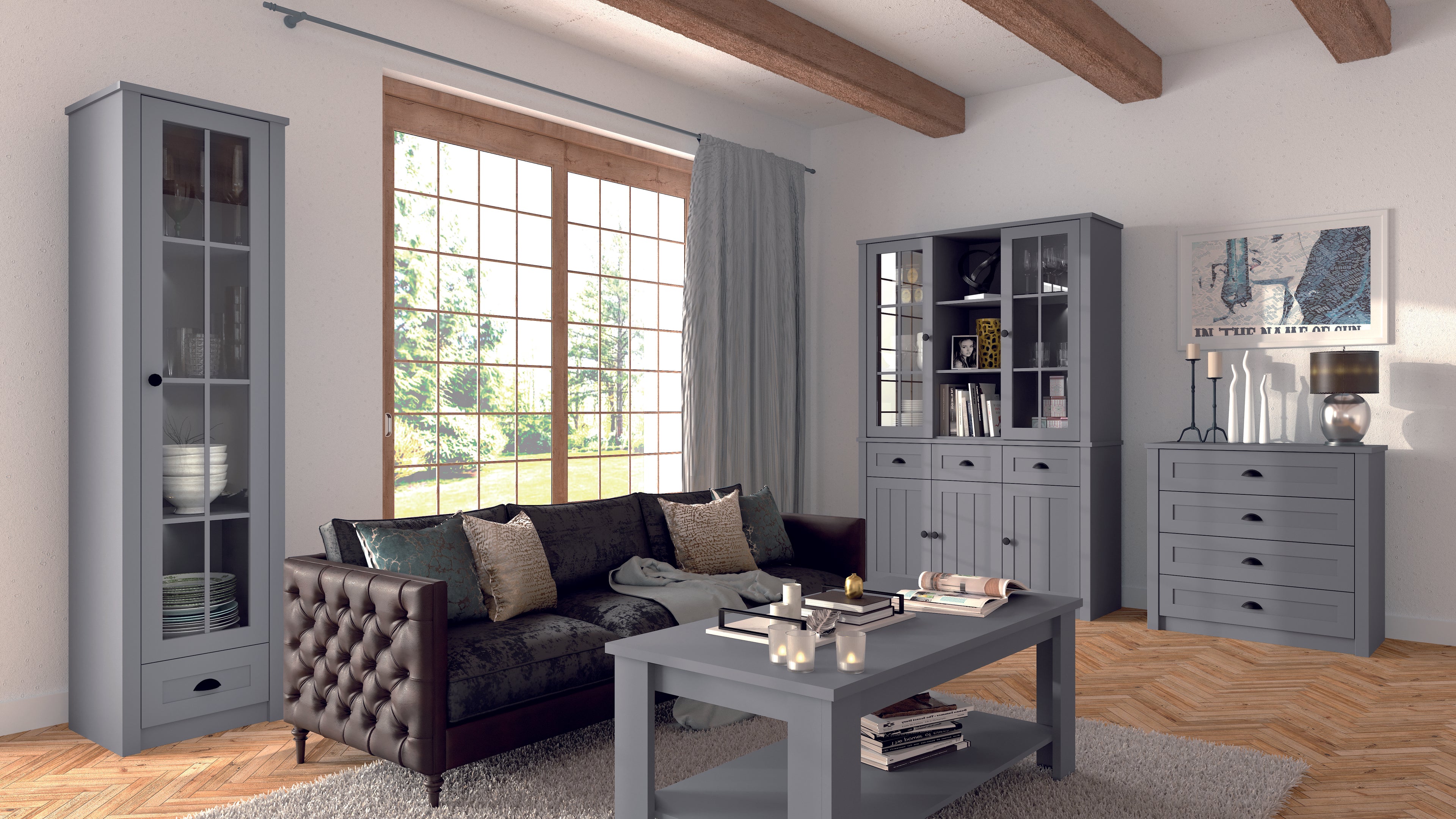 ROCHELLE – Cómoda em Carvalho-Branco, Cinza ou Verde | K4