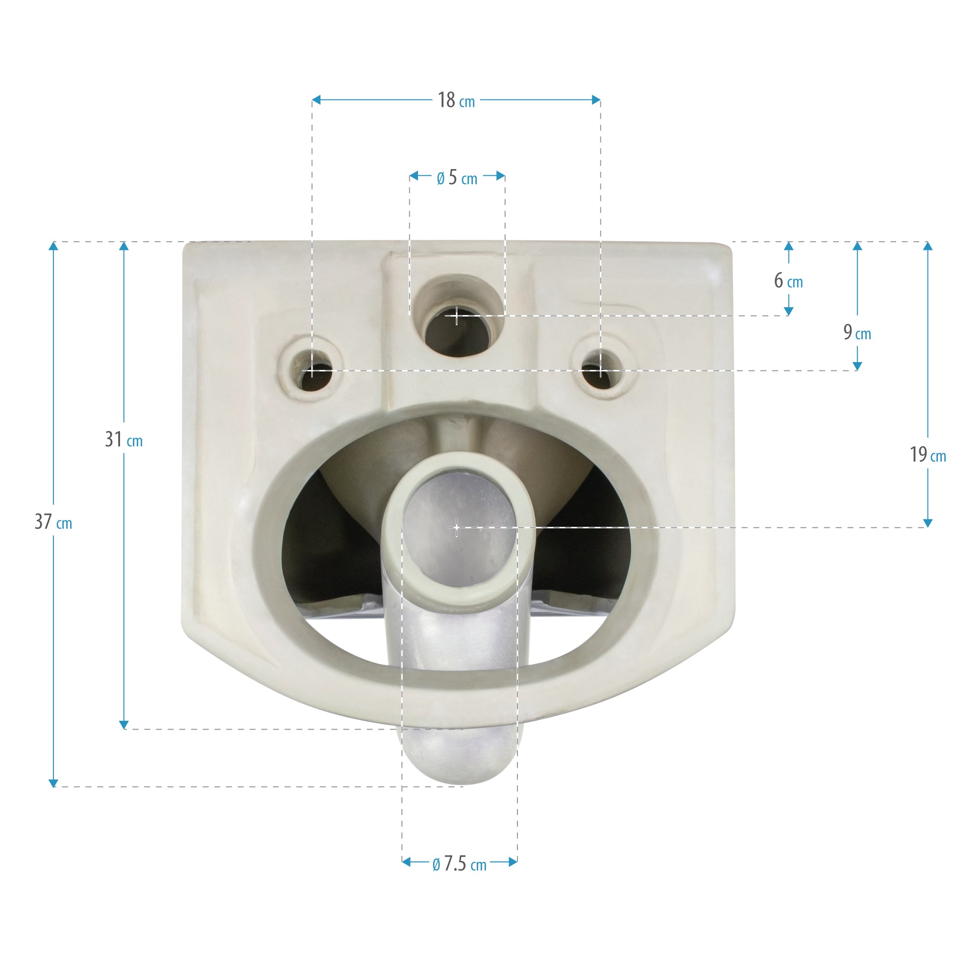 ADIGE - Sanita suspensa sem aro interno - tampa de fecho suave incluída