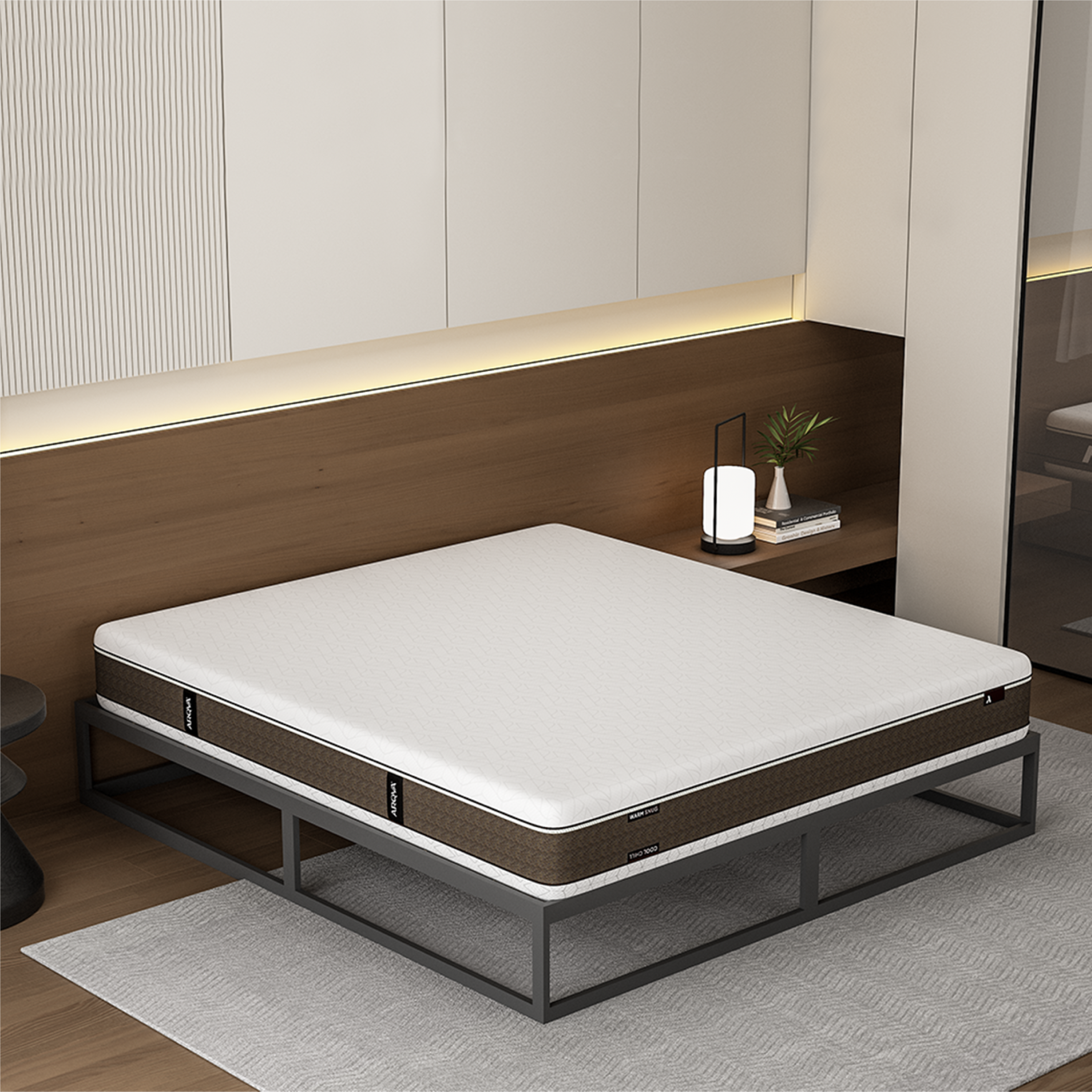 AKARI Colchão de Espuma Viscoelástica | Dupla Firmeza, Infusão de Gel, Alívio de Pressão