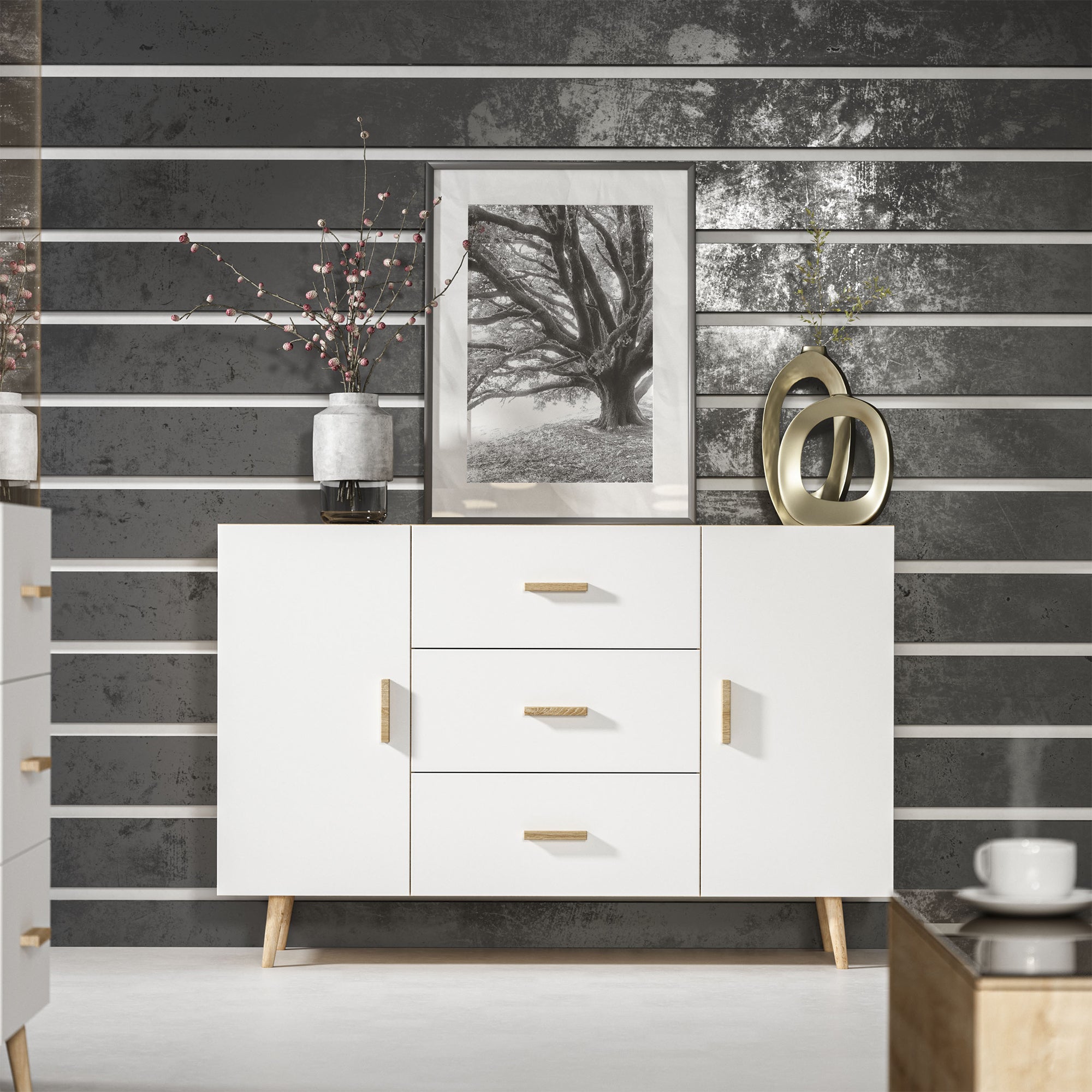 NIZZA - Aparador branco ou cinzento | K2D3S