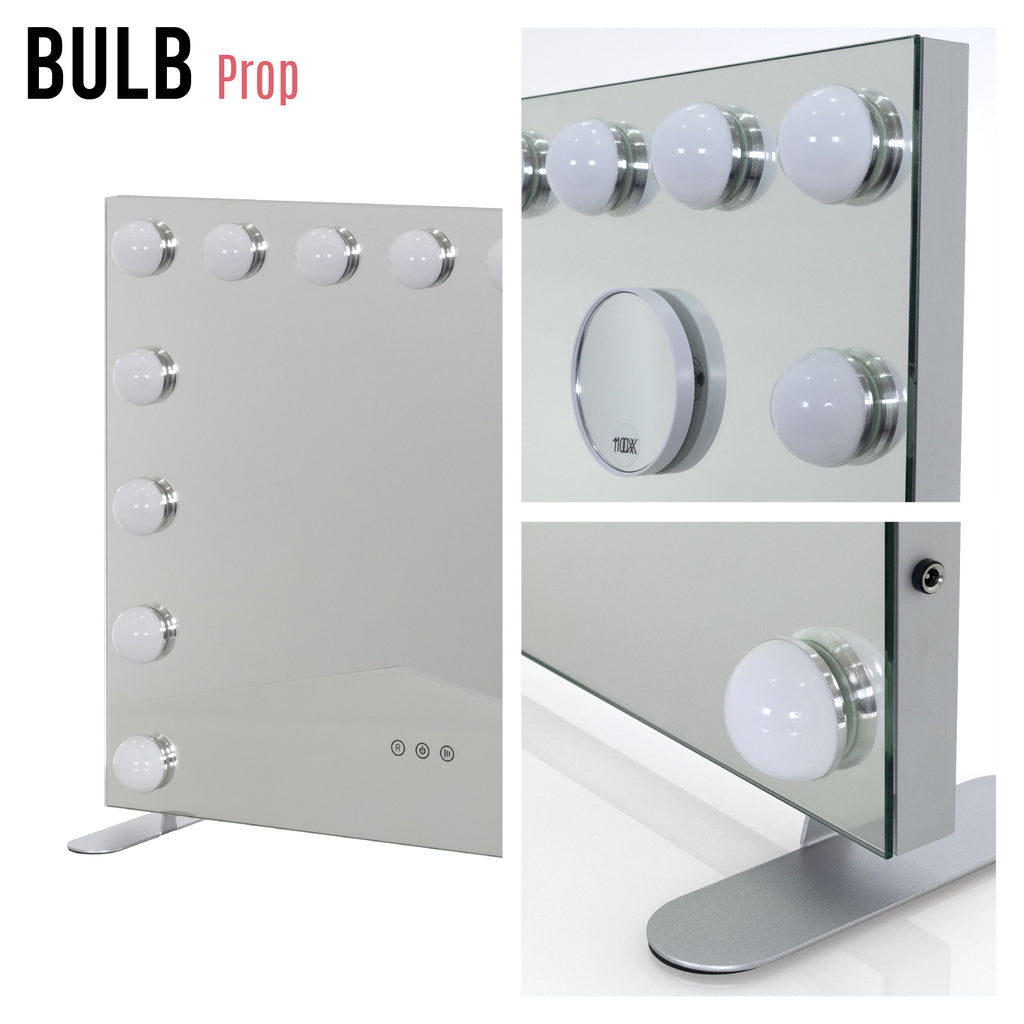 BULB PROP - Espelho de Maquilhagem com 15 Lâmpadas de Luz LED