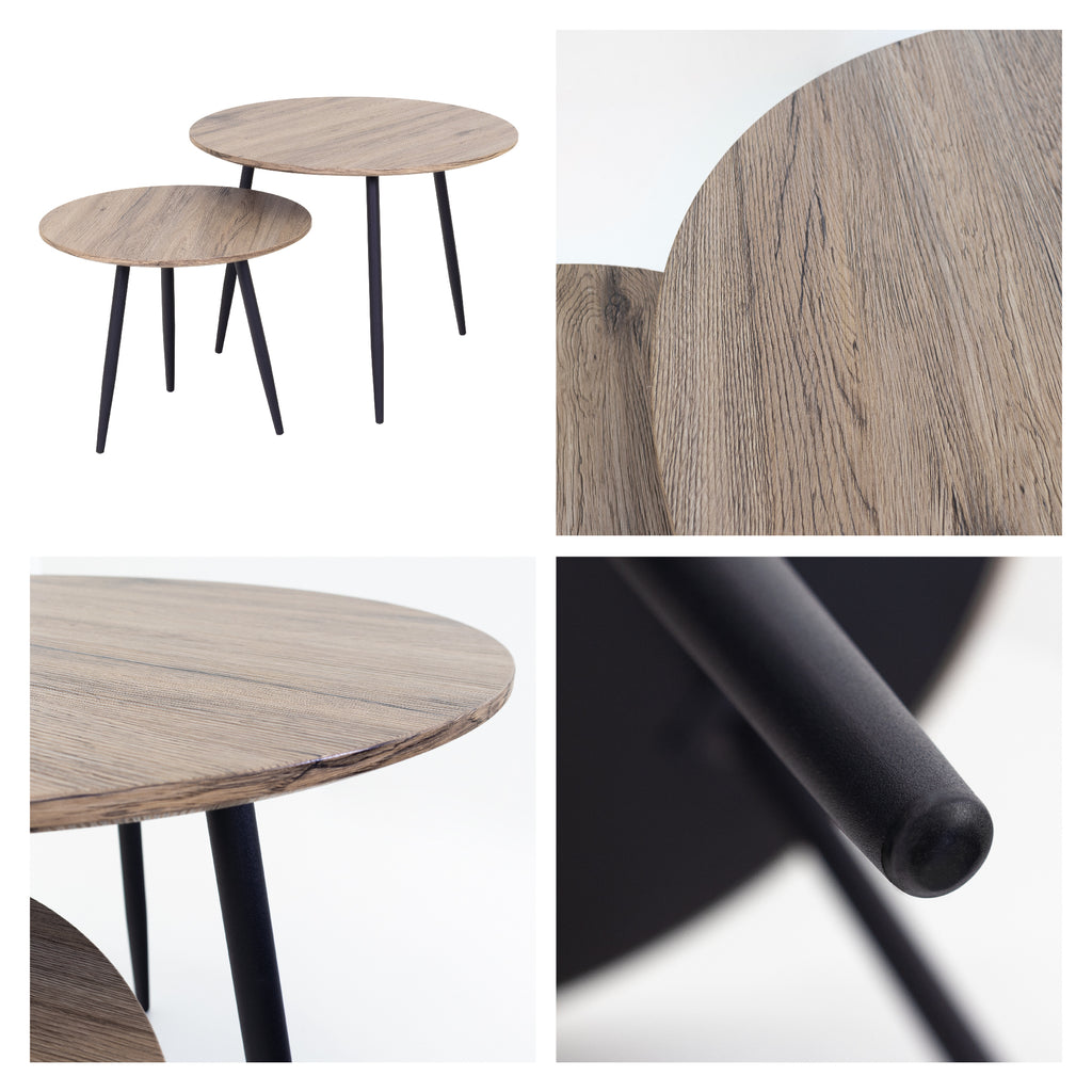 TRISTAN - Conjunto de Mesas de Centro/Apoio