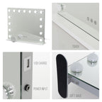 BULB STAND - Espelho de Maquilhagem com 15 Lâmpadas de Luz LED