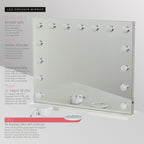 BULB STAND - Espelho de Maquilhagem com 15 Lâmpadas de Luz LED