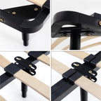 Pé Metálico em T Regulável 18,5–32,5 cm para Móveis e Estrados, até 180 kg, Preto