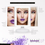 MAKEUP - Espelho de Maquilhagem com Fita de Luz LED e Ampliação