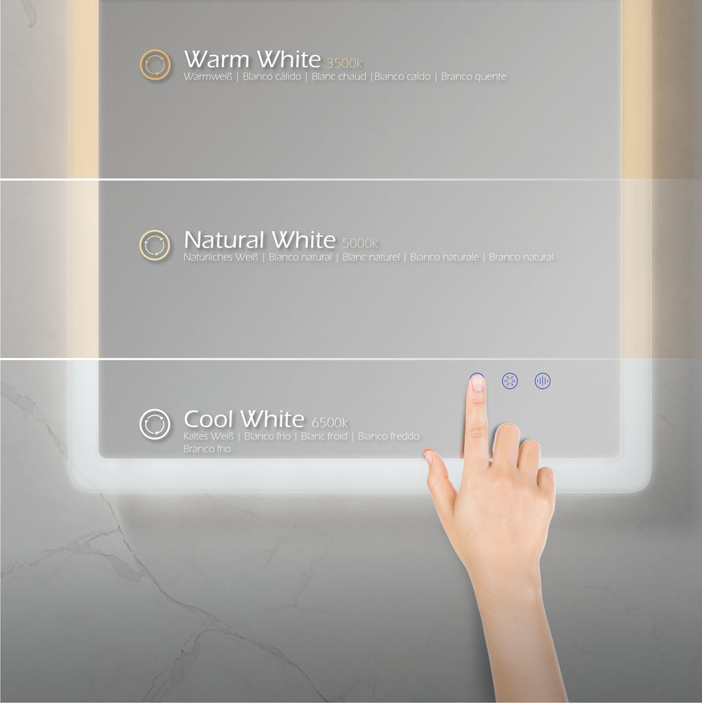 MELLOW - Espelho de Casa de Banho Retangular com Luz LED