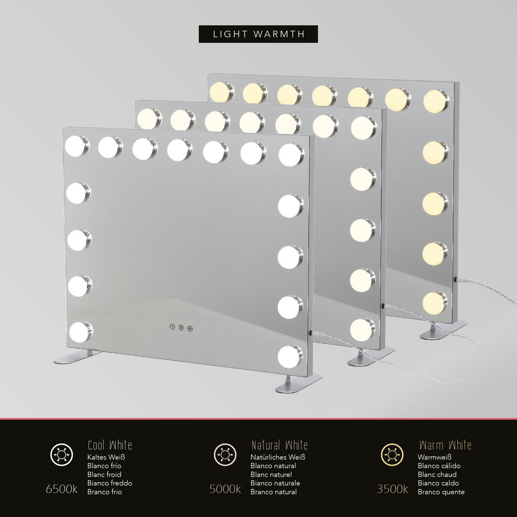 BULB PROP - Espelho de Maquilhagem com 15 Lâmpadas de Luz LED