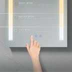 BEAM - Espelho de Casa de Banho Retangular com 2 Tiras de Luz LED