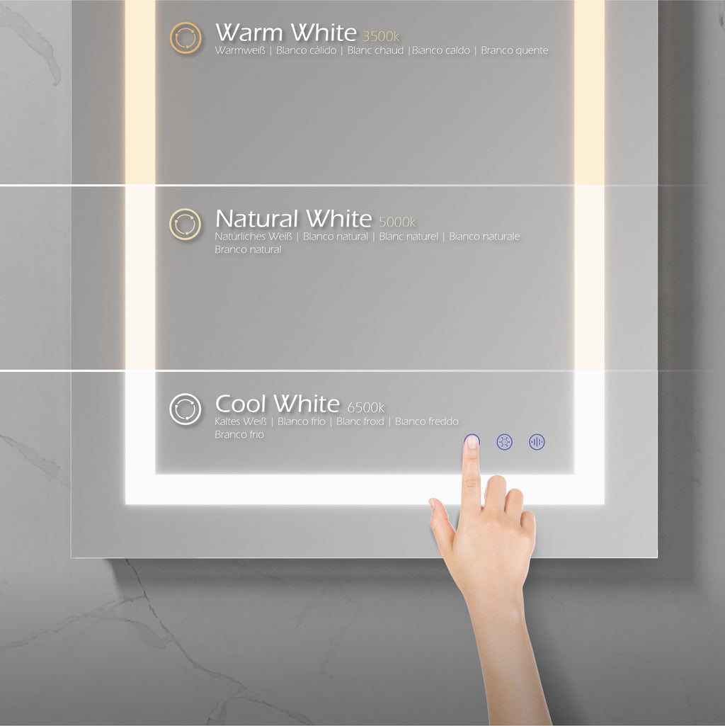 OBLONG - Espelho de Casa de Banho Retangular com Iluminação LED