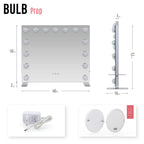 BULB PROP - Espelho de Maquilhagem com 15 Lâmpadas de Luz LED