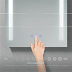 BEAM - Espelho de Casa de Banho Retangular com 2 Tiras de Luz LED