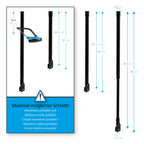 Barra estabilizadora ajustável para Walk in de aplicação no teto - 21BM
