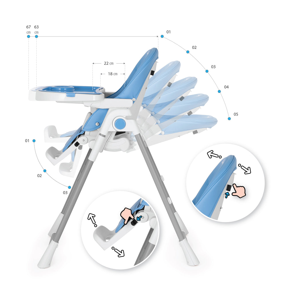 TANELI - Cadeira baixa/alta para bebé