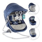 PAVO - Espreguiçadeira e Berço com Rede Mosquiteira, Cobertura e Arco Removível