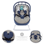 VIGO - Espreguiçadeira & Berço com Cobertura e Arco de Brincar Removivél