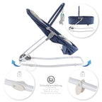 VIGO - Espreguiçadeira & Berço com Cobertura e Arco de Brincar Removivél