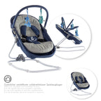 PAVO - Espreguiçadeira e Berço com Rede Mosquiteira, Cobertura e Arco Removível