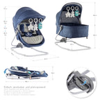 PAVO - Espreguiçadeira e Berço com Rede Mosquiteira, Cobertura e Arco Removível