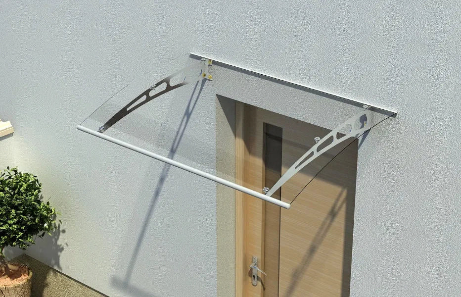 Alpendre para Porta em PVC | Suportes em Inox ou Plástico