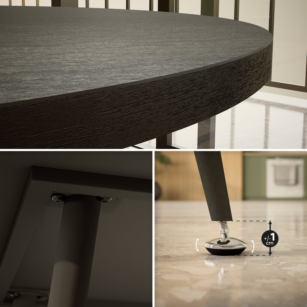 CORIN - Mesa de jantar com tampo de melamina