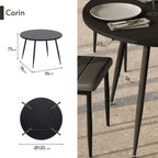 CORIN - Mesa de jantar com tampo de melamina