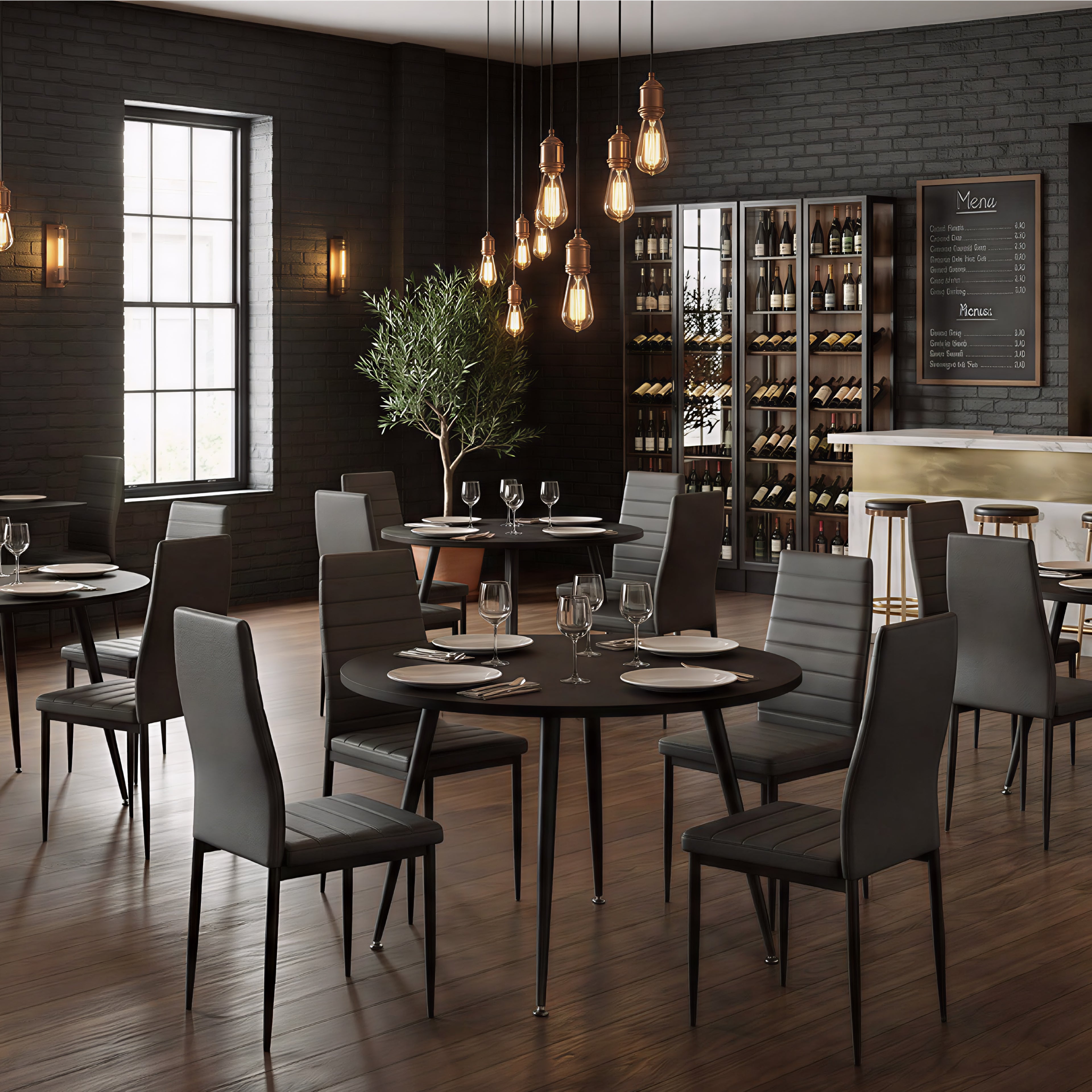 CORIN - Mesa de jantar com tampo de melamina