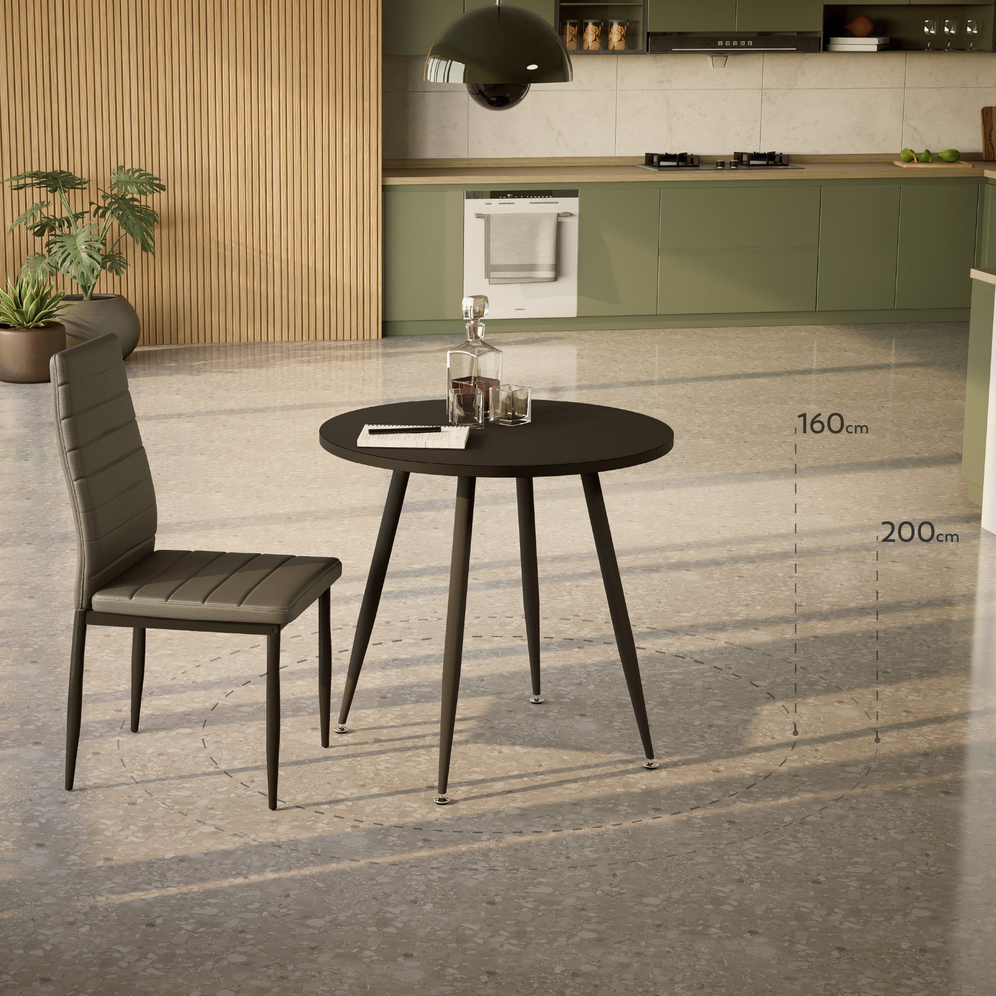 CORIN - Mesa de jantar com tampo de melamina