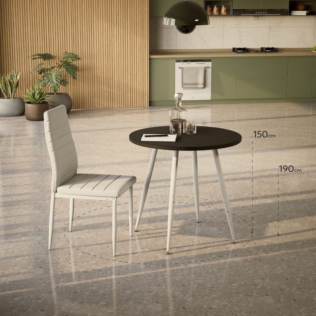 CORIN - Mesa de jantar com tampo de melamina