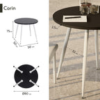 CORIN - Mesa de jantar com tampo de melamina