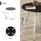 CORIN - Mesa de jantar com tampo de melamina