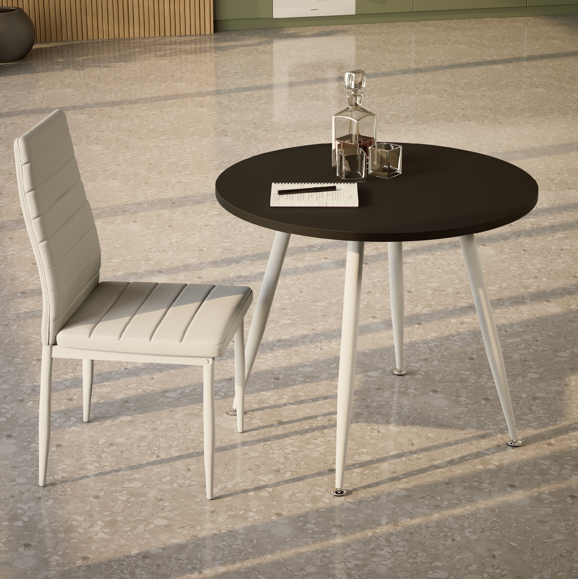 CORIN - Mesa de jantar com tampo de melamina