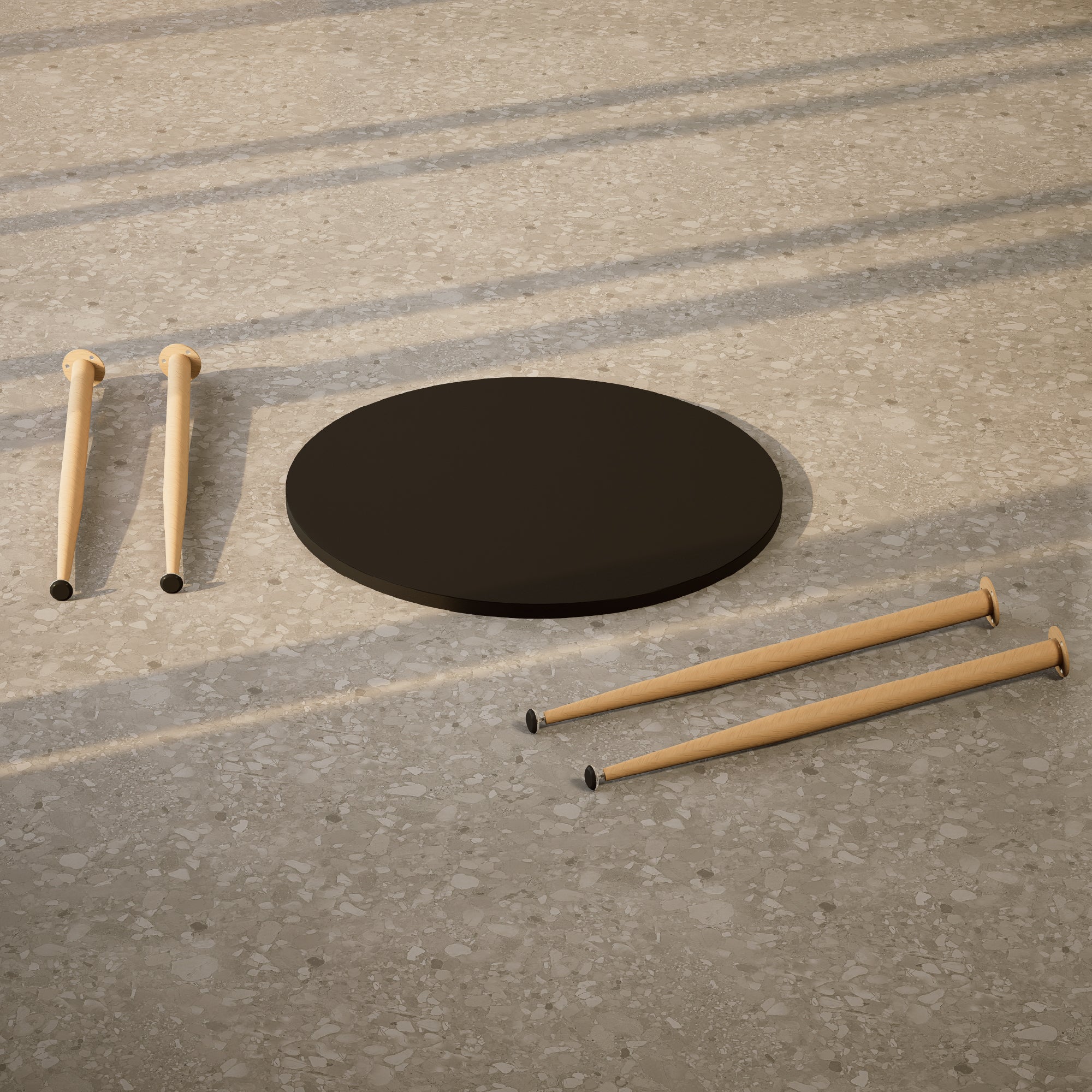 CORIN - Mesa de jantar com tampo de melamina