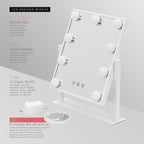 BULB TINY - Espelho de Maquilhagem com 9 Lâmpadas de Luz LED