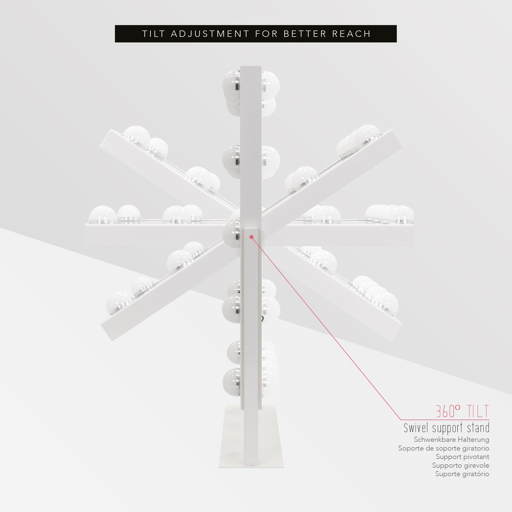 BULB LITTLE - Espelho de Maquilhagem com 12 Lâmpadas de Luz LED