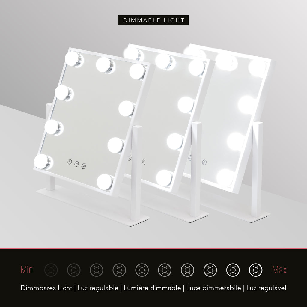 BULB TINY - Espelho de Maquilhagem com 9 Lâmpadas de Luz LED