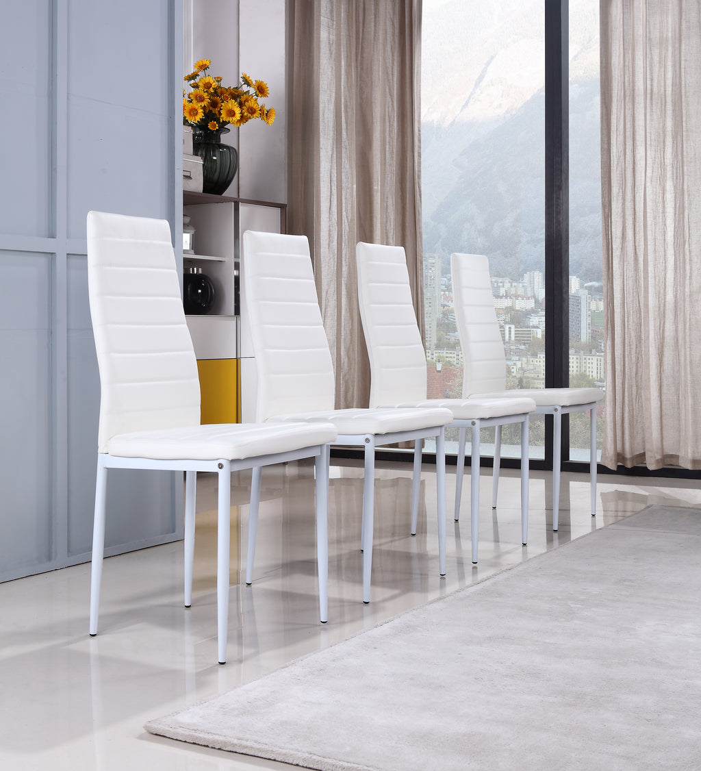 SHIRLEY - Conjunto de cadeiras de refeição em pele